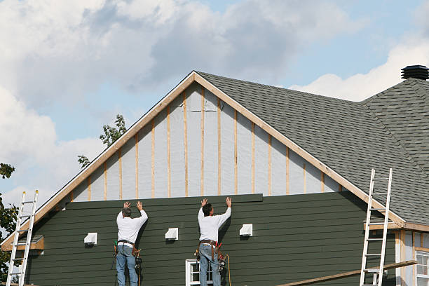 Professional Emergency Siding Repair technician working in Riverside, NJ